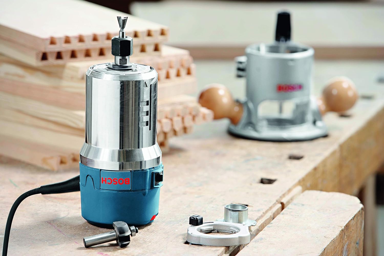 BOSCH Router 1617EVS 2.25 HP Electronic Fixed-Base Woodworking Router
