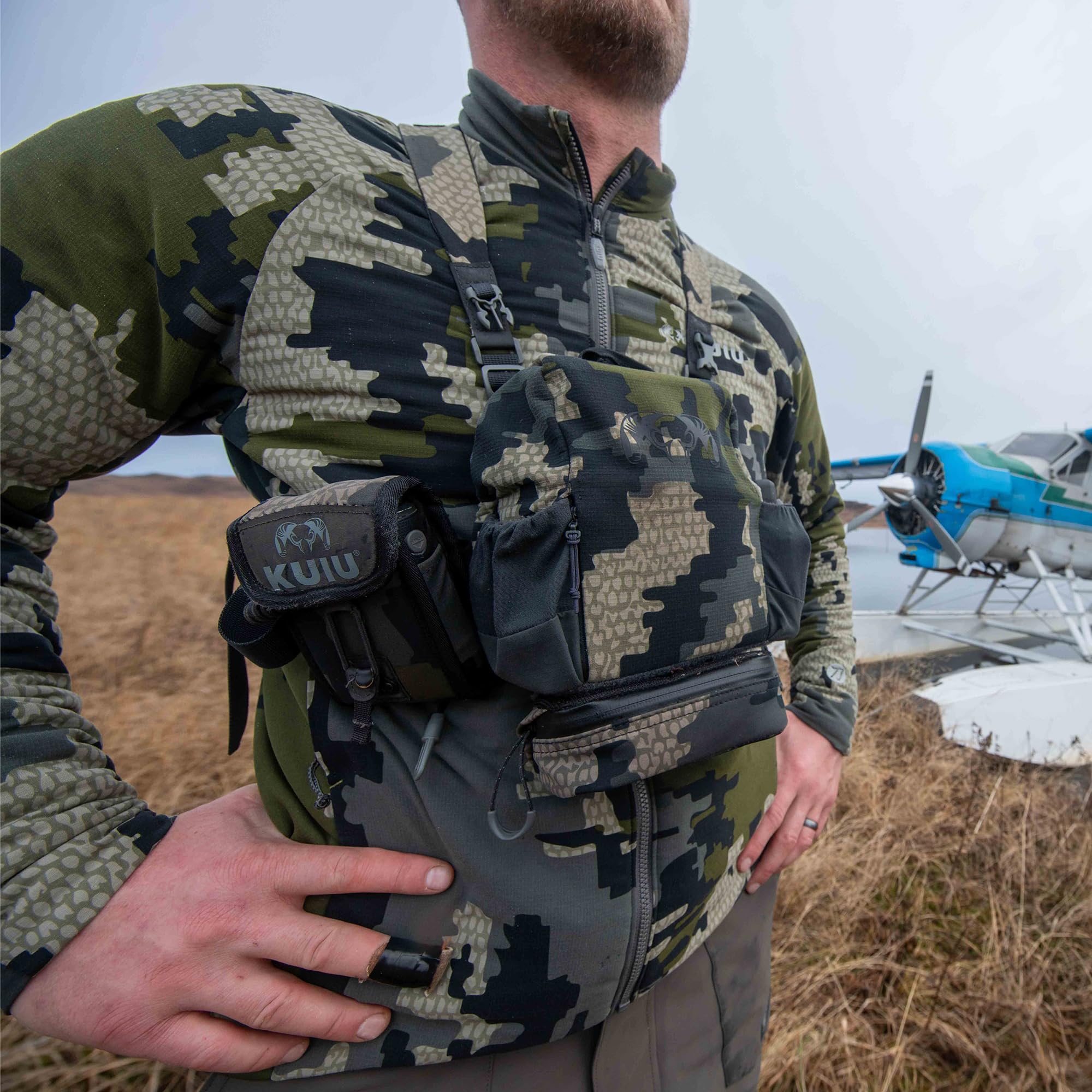 KUIU PRO Bino Harness – Waterproof, Adjustable, One-Hand Lid, Custom Foam Shims, Hydration Rig Compatible Binocular Harness
