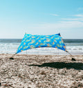 Neso Gigante Portable Beach Tent Sun Shelter - Lightweight Beach Shade Canopy - Easy Setup for Family Outings - Patented Reinforced Corners - UPF 50+ - 8ft Tall, 11 x 11ft - Save The Whales