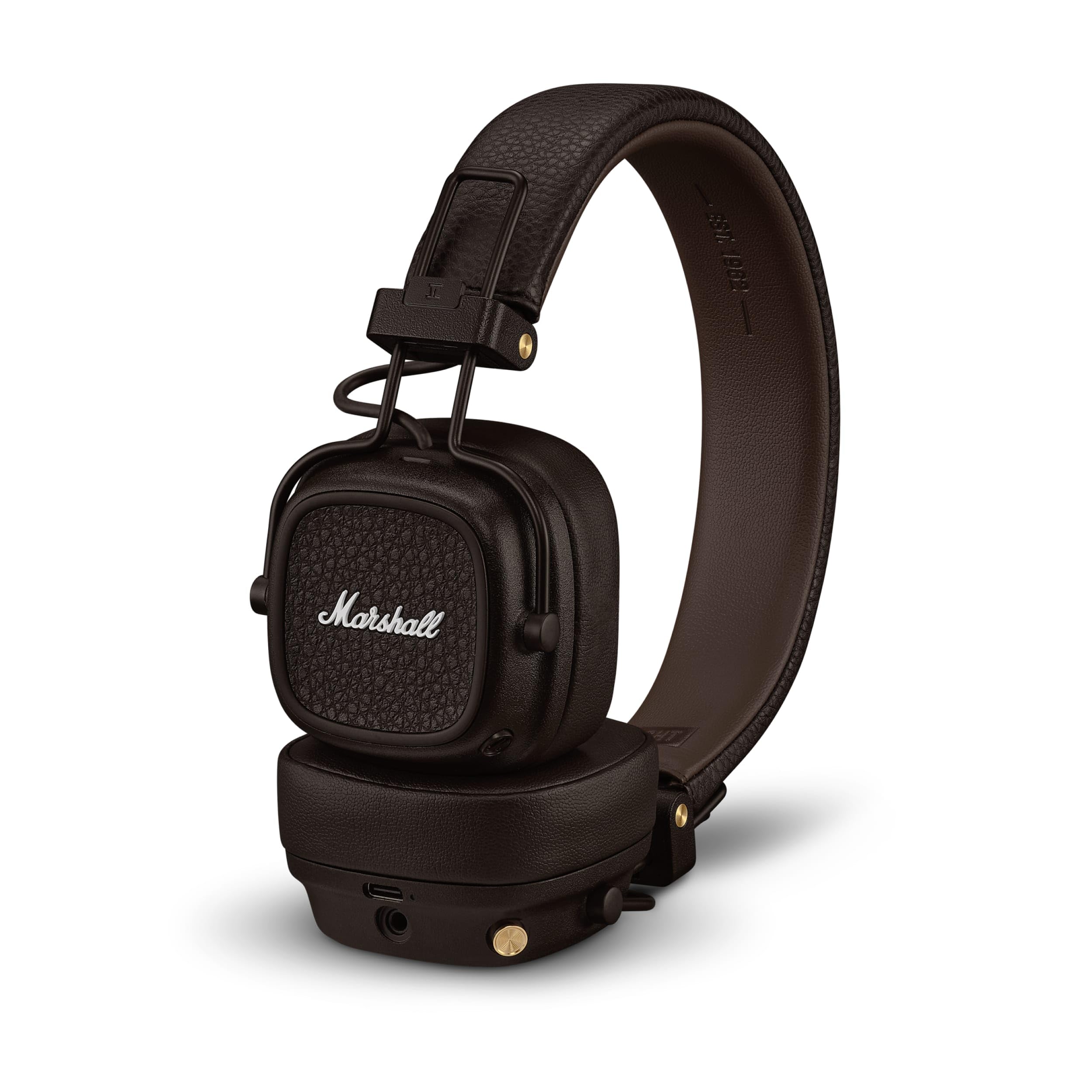 Marshall Major V Wireless On-Ear Bluetooth Headphones - 100+ Hr Playtime | Detachable Audio Cable | Microphone for Calls | Lightweight, Foldable Design for Travel - Black