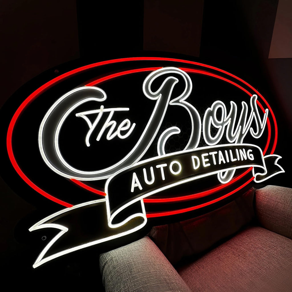 CIONAOR Custom Neon Sign, Personalized UV Printed LED Backlit Illuminated Sign Customizable for Business LoGo, Salon Beauty Nail Studios Light Up Name Metal Sign, Images Neon Lighting Customized