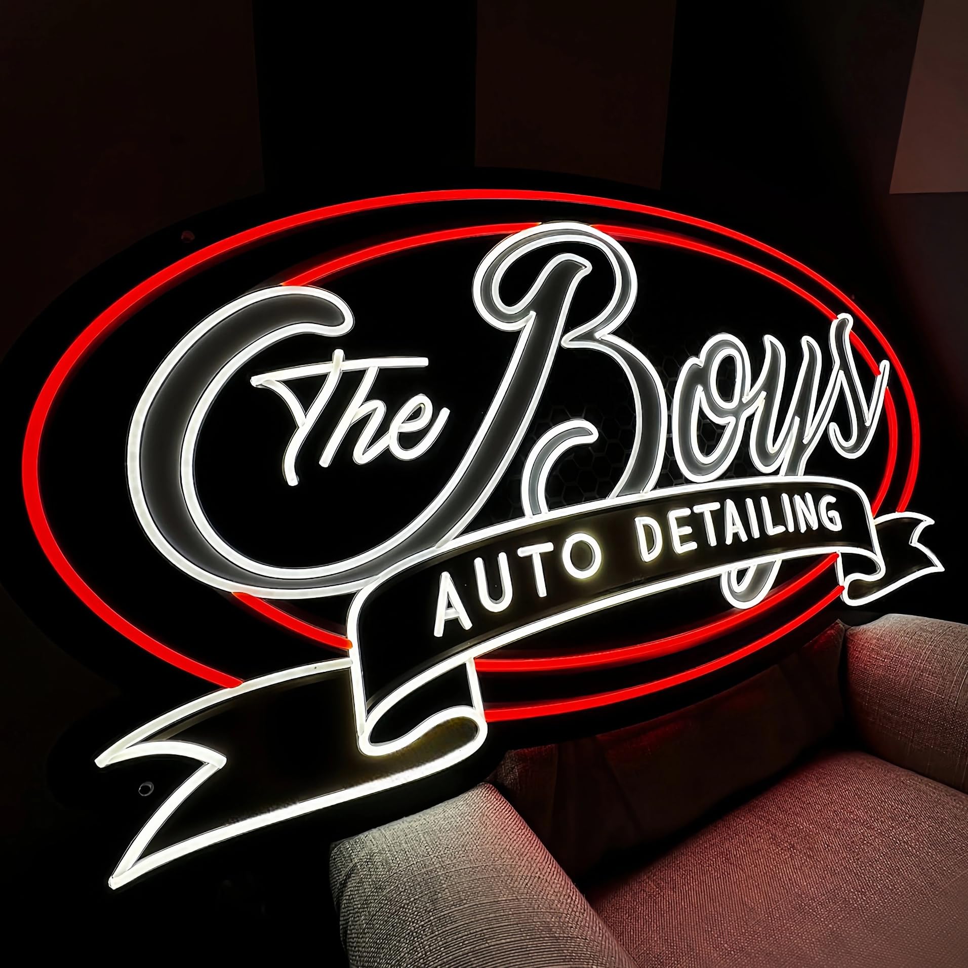 CIONAOR Custom Neon Sign, Personalized UV Printed LED Backlit Illuminated Sign Customizable for Business LoGo, Salon Beauty Nail Studios Light Up Name Metal Sign, Images Neon Lighting Customized