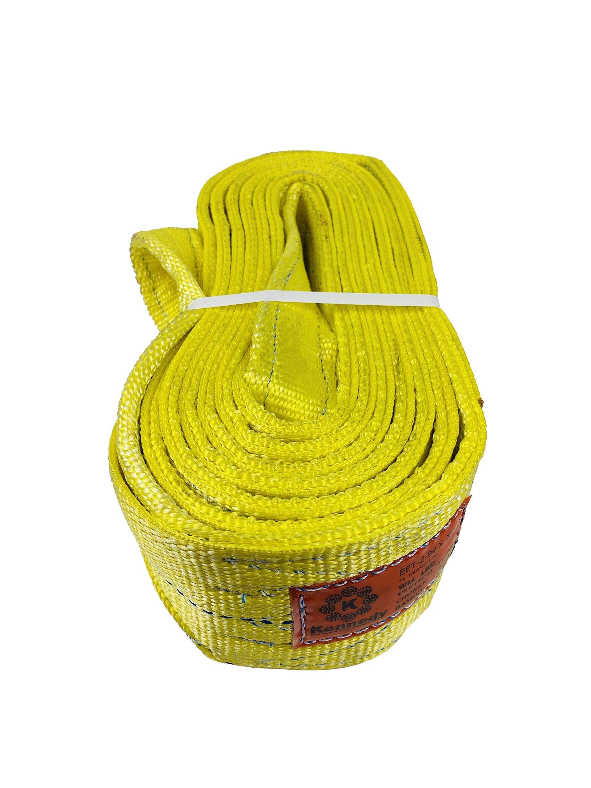 Kennedy Wire Rope & Sling Company 1" x 2' 2-Ply Twist Eye Polyester Lifting Sling (Various Sizes in Listing) Made in The USA