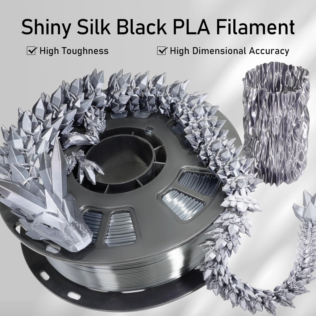 1.75mm PLA 3D Printer Filament Bundle: Glow in Dark Green/Blue/Purple/Rainbow, One Spool Clear Multi Colored, Each Spool 250g, Total 1.25Kg 3D Printing Material, 250g x 5 Spools Glow in Dark PLA