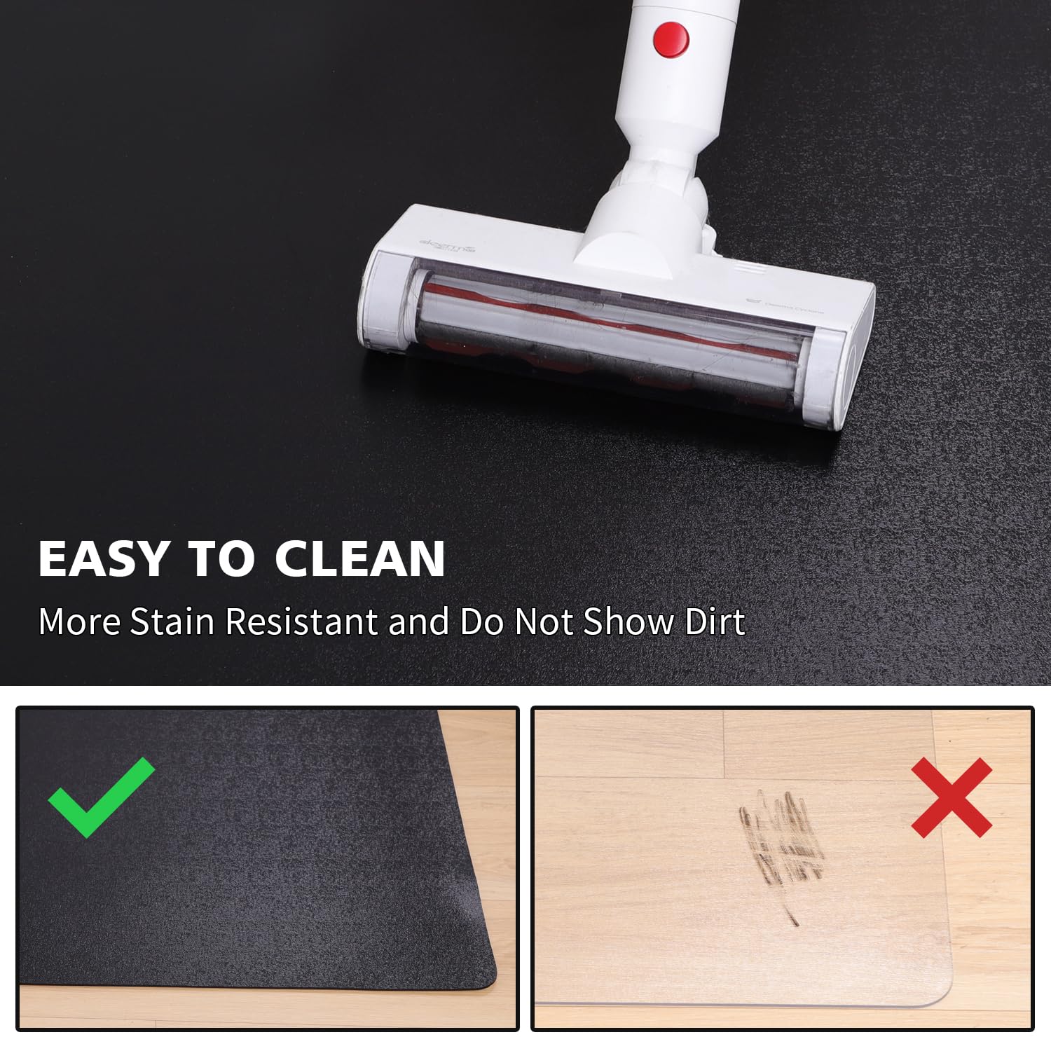 Clear Frosted Floor Mat, PVC Durable Anti-Scratch Floor Mat (24"x 36")