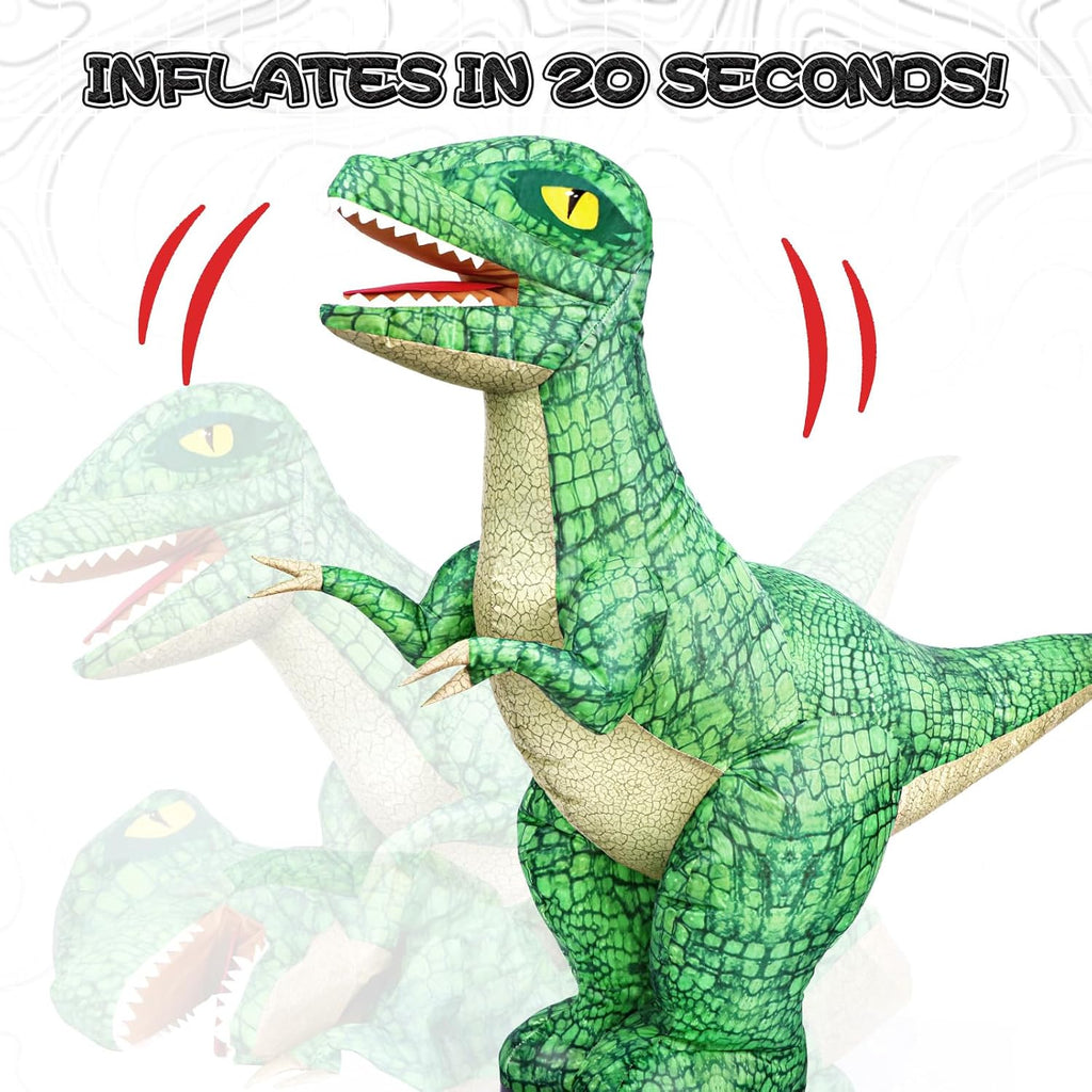 Jovow 2.4GHZ Remote Control Inflatable Dinosaur Toy for Kids,Electric Toy Dinosaur with 360°Rotation,Forward & Backward,Rechargeable Walking Dinosaur Toy for Boys Kids Age 6-8 8-12 Birthday Gifts