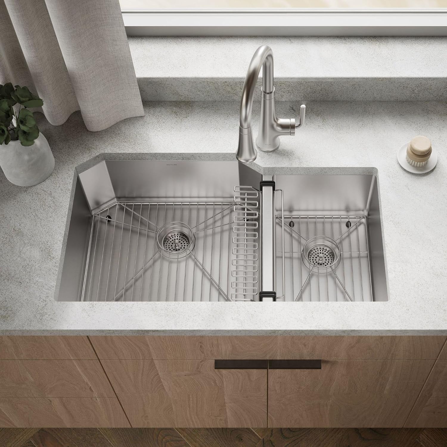 KOHLER Strive Self-Trimming Farmhouse SmartDivide