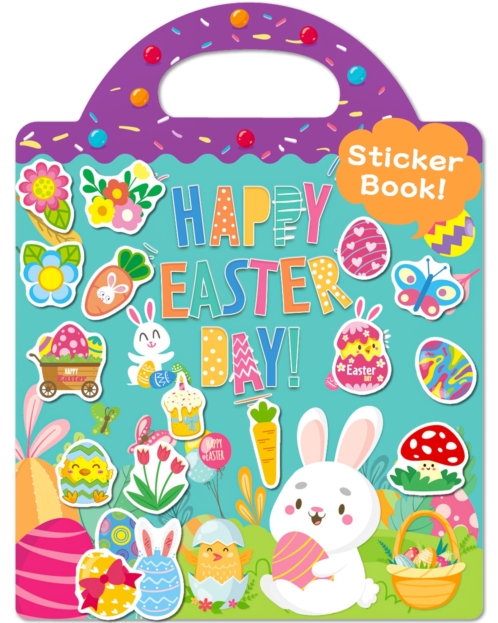 Benresive Reusable Sticker Book for Toddlers, Stickers for Kids, Travel Toys for Arts & Crafts Activities, Birthday Gift for Boys & Girls, Animals Dinosaurs Insects Themes