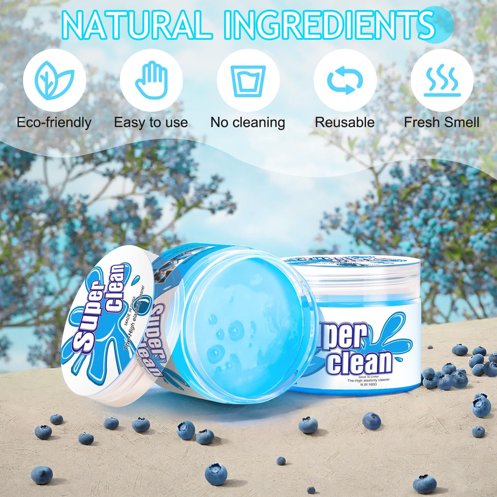 TeSabMi Car Cleaning Gel Car Cleaning Putty Car Putty Car Interior Cleaner Car Slime Car Detailing Kit Car Accessories Gifts for Men Women Stocking Stuffers Red