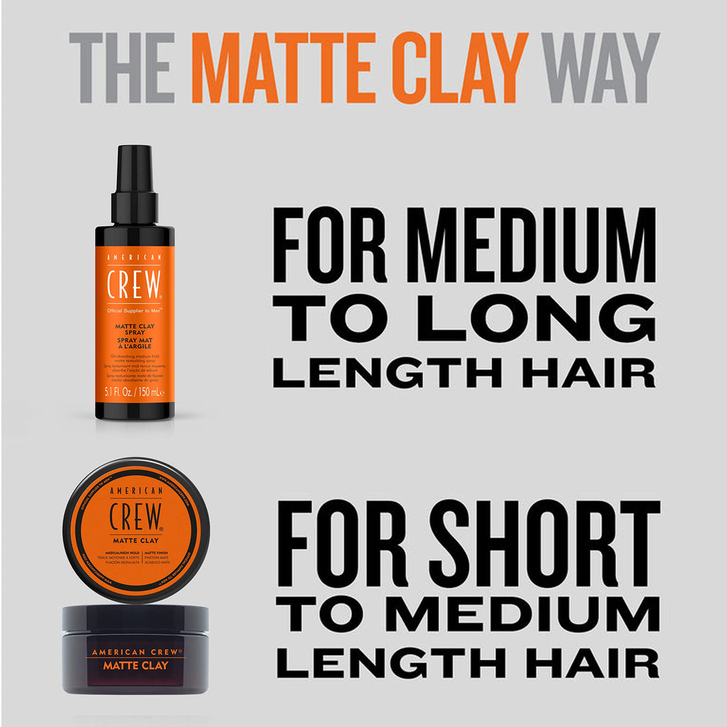 American Crew Matte Clay Spray For Men, Texturizing Spray with Matte Finish, Adds Texture, Volume & Thickness, 5.1 oz