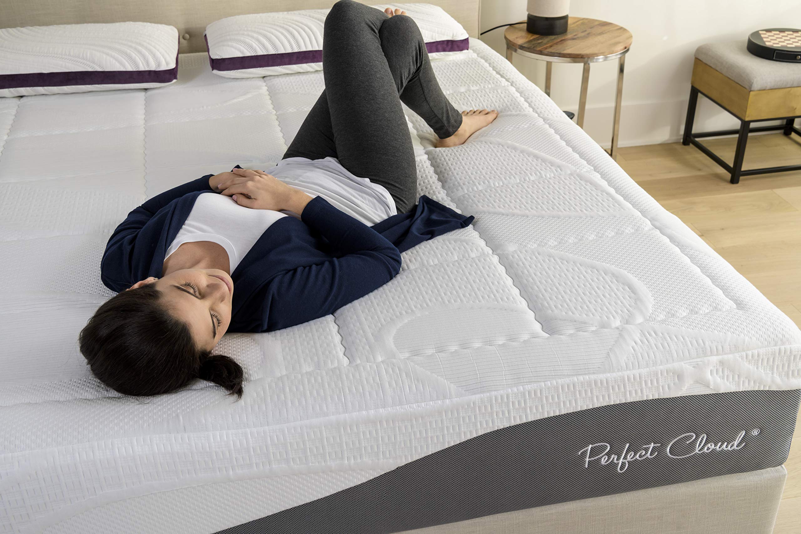 Perfect Cloud UltraPlush Full Mattress - 10 Inch Cooling Gel Memory Foam, Charcoal-Infused, Pressure Relief, Motion Isolation, Bed in a Box, Made in USA