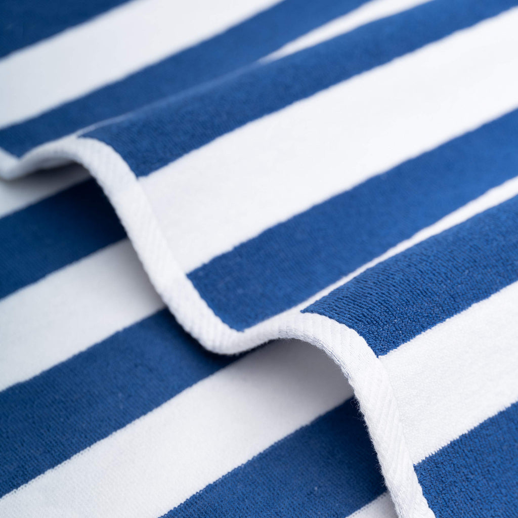 American Soft Linen Cabana Striped Beach Towels, 30x60 inch 4 Piece Oversize Pool Towels, Quick Drying Sand Free Swim Towels, Beige