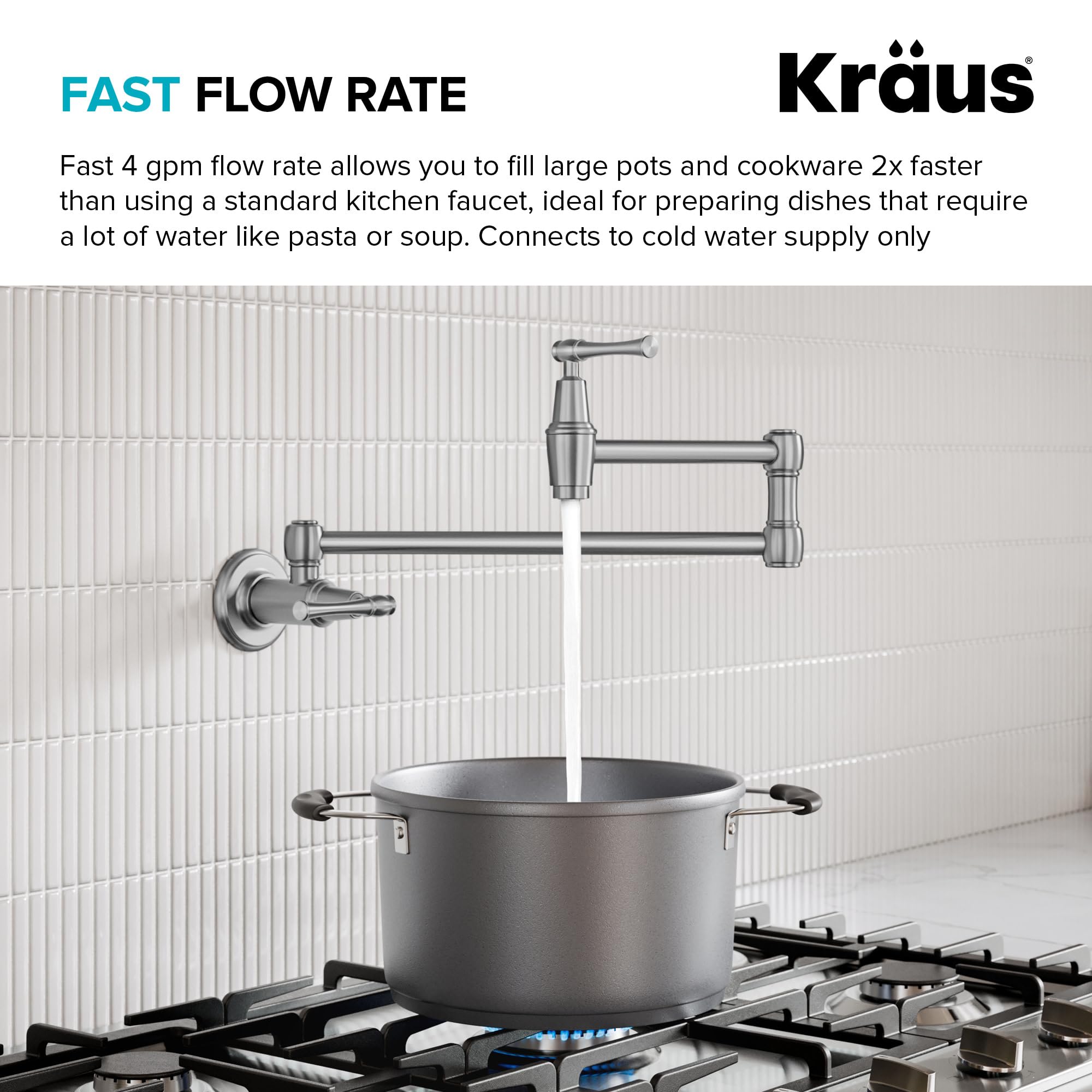 KRAUS Allyn Transitional Bridge Kitchen Faucet with Pull-Down Sprayhead in Brushed Gold, KPF-3121BG