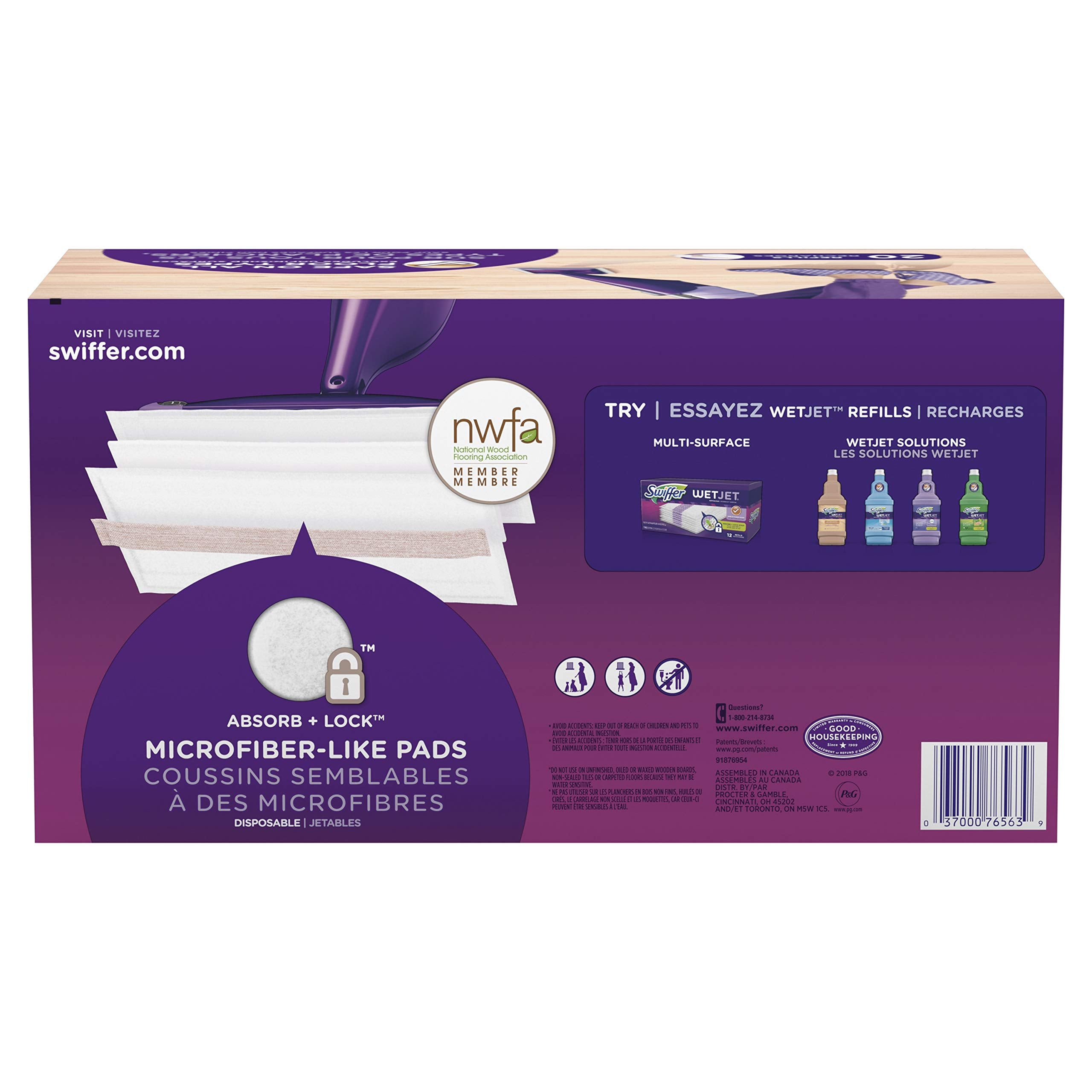 Swiffer WetJet Wood Mopping Pad Refill - 12ct (Pack of 3)