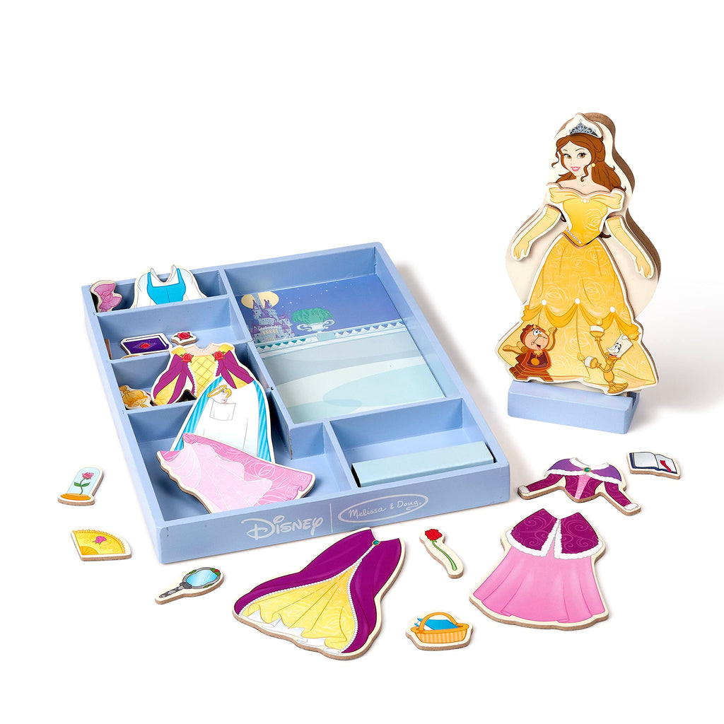 Melissa & Doug Disney Princess Ariel Magnetic Dress-Up Wooden Doll Pretend Play Set (30+ Pieces)