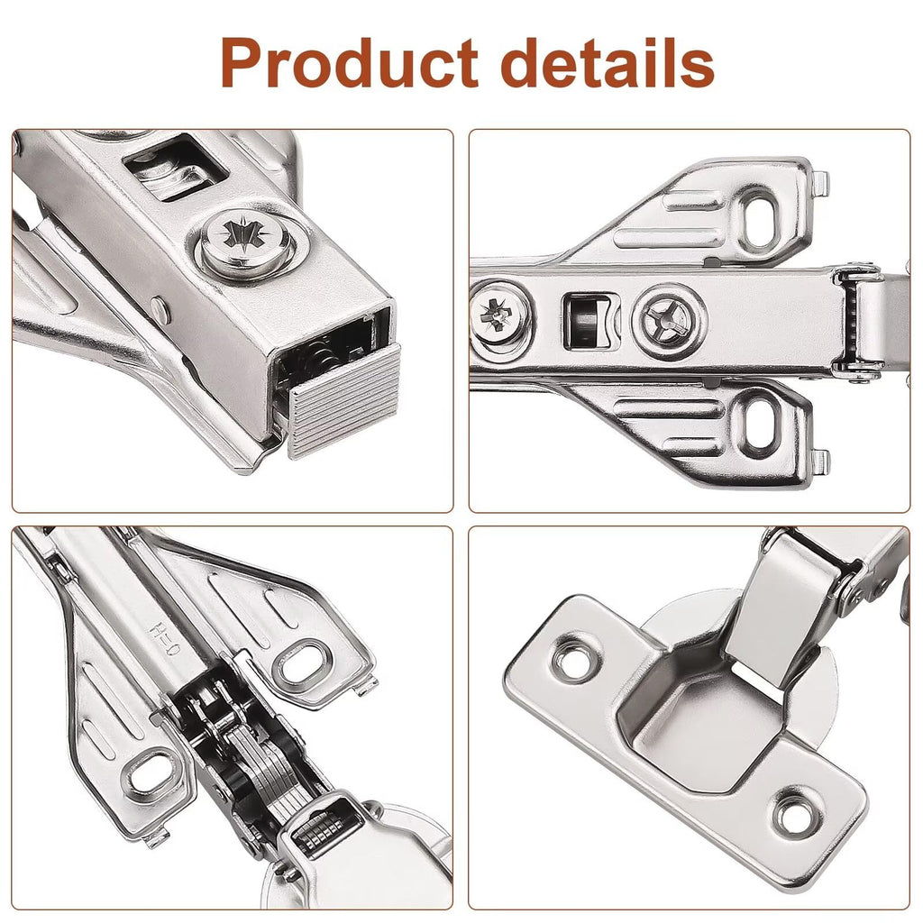 1 Pairs （2 Pack） Soft Close Kitchen Cabinet Door Hinges fit for Face Frame Cabinet,105 Degree Opening Angel Self Closing with Mounting Screws by Probrico