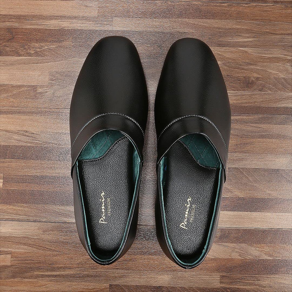 PAMIR Men's Opera Genuine Leather House Slippers | Full back slippers, 100% breathable leather, silent suede outsole, memory foam, hand turned, great gift for him