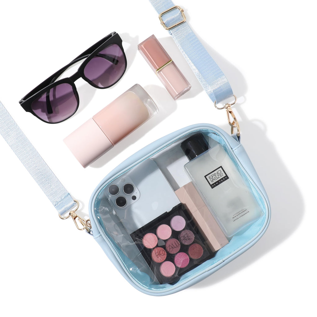 TOBVZOO Clear Bag Stadium Approved, Crossbody Transparent Bag for Concerts Sports Events, Purses for Men & Women