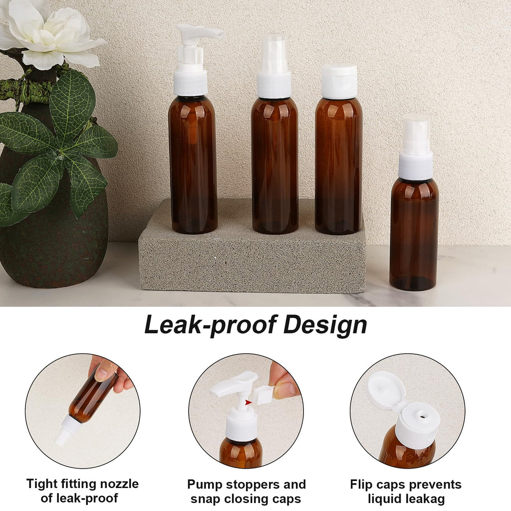 Cosywell Travel Size Bottles for Toiletries 13 Pack 2oz TSA Approved Toiletry Bottles Leak Proof Travel Kit for Women Men TSA Clear Toiletry Bag Shampoo Lotion Skincare Cosmetic Container