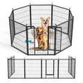 Dog Playpen 24 Inch 8 Panels, Ideal Dog Fence for Puppy/Small Dogs Indoor & Outdoor Bliss, Perfect Dog Pen for Camping, Yard, RV, Garden Fence, Black