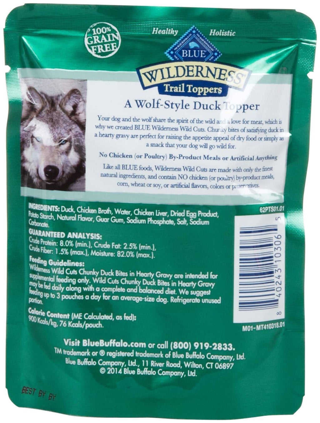 Blue Buffalo Wilderness Wild Cuts Trail Toppers Chunky Bites In Hearty Gravy - Beef - 3 Oz