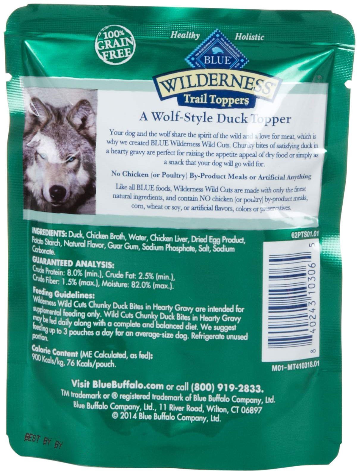 Blue Buffalo Wilderness Wild Cuts Trail Toppers Chunky Bites In Hearty Gravy - Beef - 3 Oz