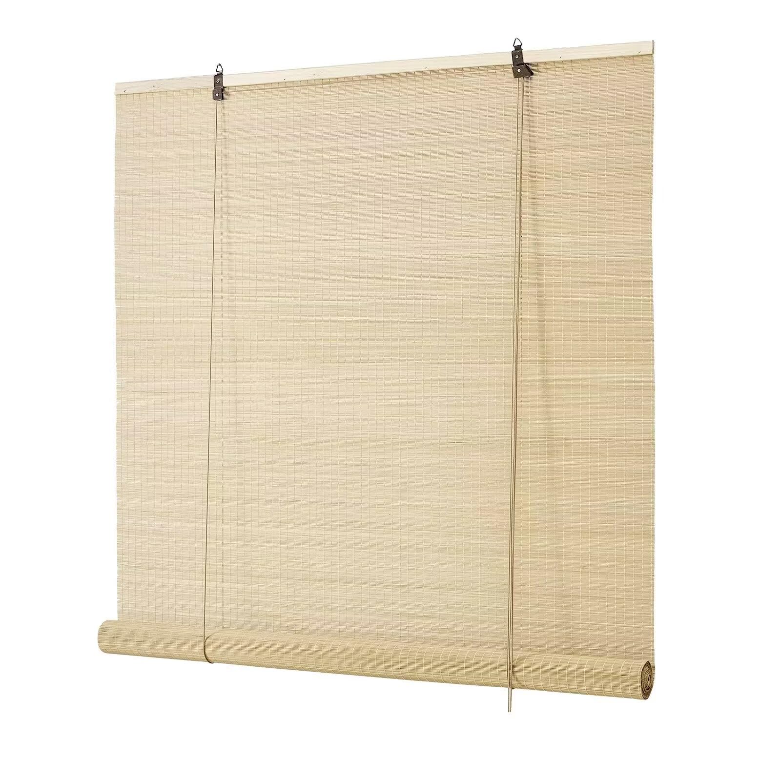 Bamboo Blinds for Interior Windows, Easy to Install Bamboo Shades for Indoor Windows, Custom Roller Shades for Indoor Window and Outdoor Patio, 23" W x 48" H