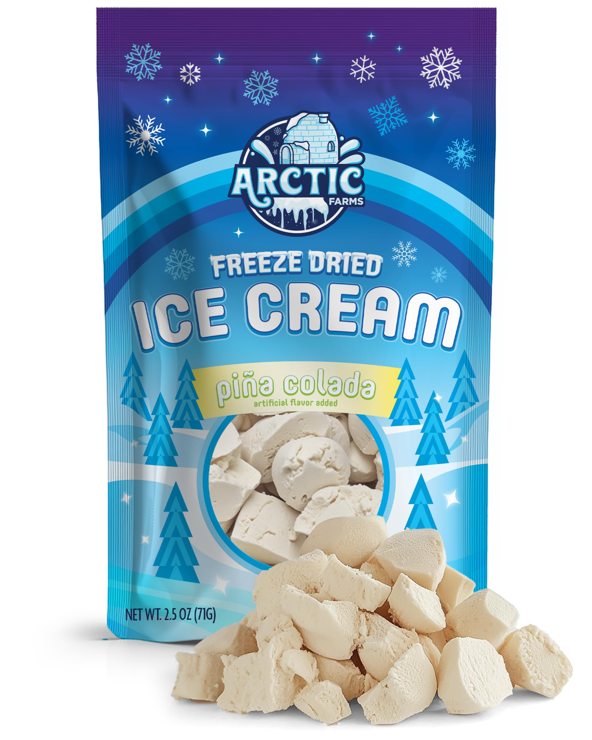 Arctic Farms Freeze Dried Ice Cream Bits Bagged and Boxed - Does Not Melt (1lb, S'mores)