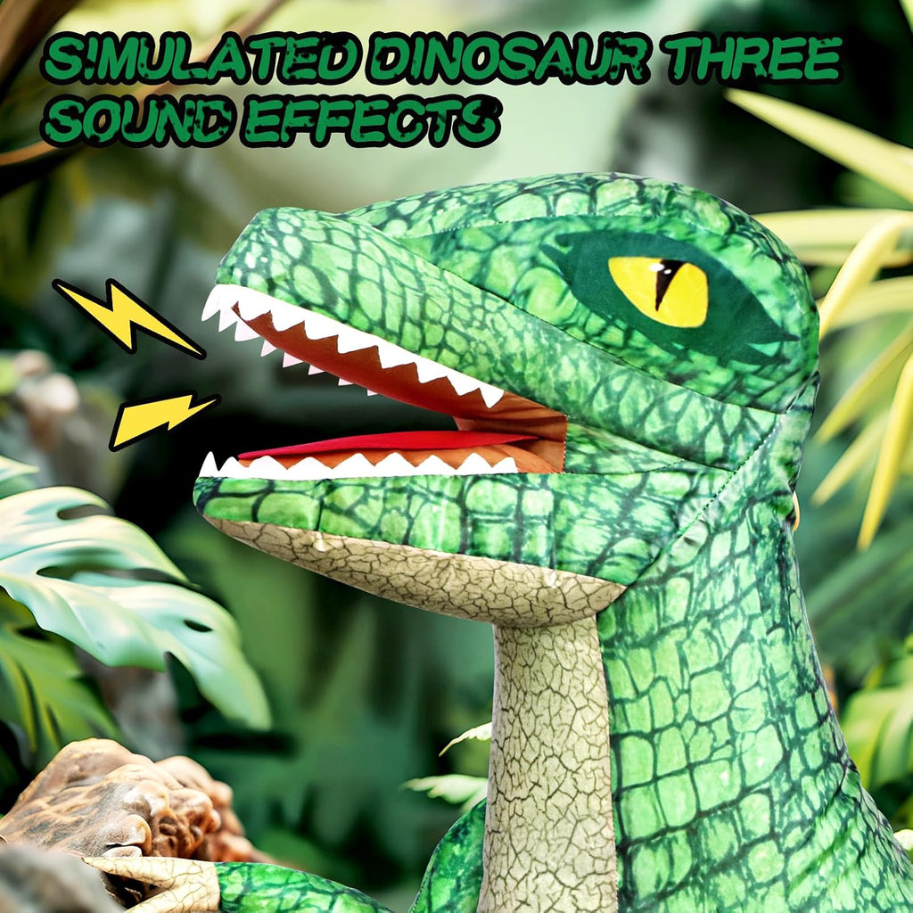 Jovow 2.4GHZ Remote Control Inflatable Dinosaur Toy for Kids,Electric Toy Dinosaur with 360°Rotation,Forward & Backward,Rechargeable Walking Dinosaur Toy for Boys Kids Age 6-8 8-12 Birthday Gifts