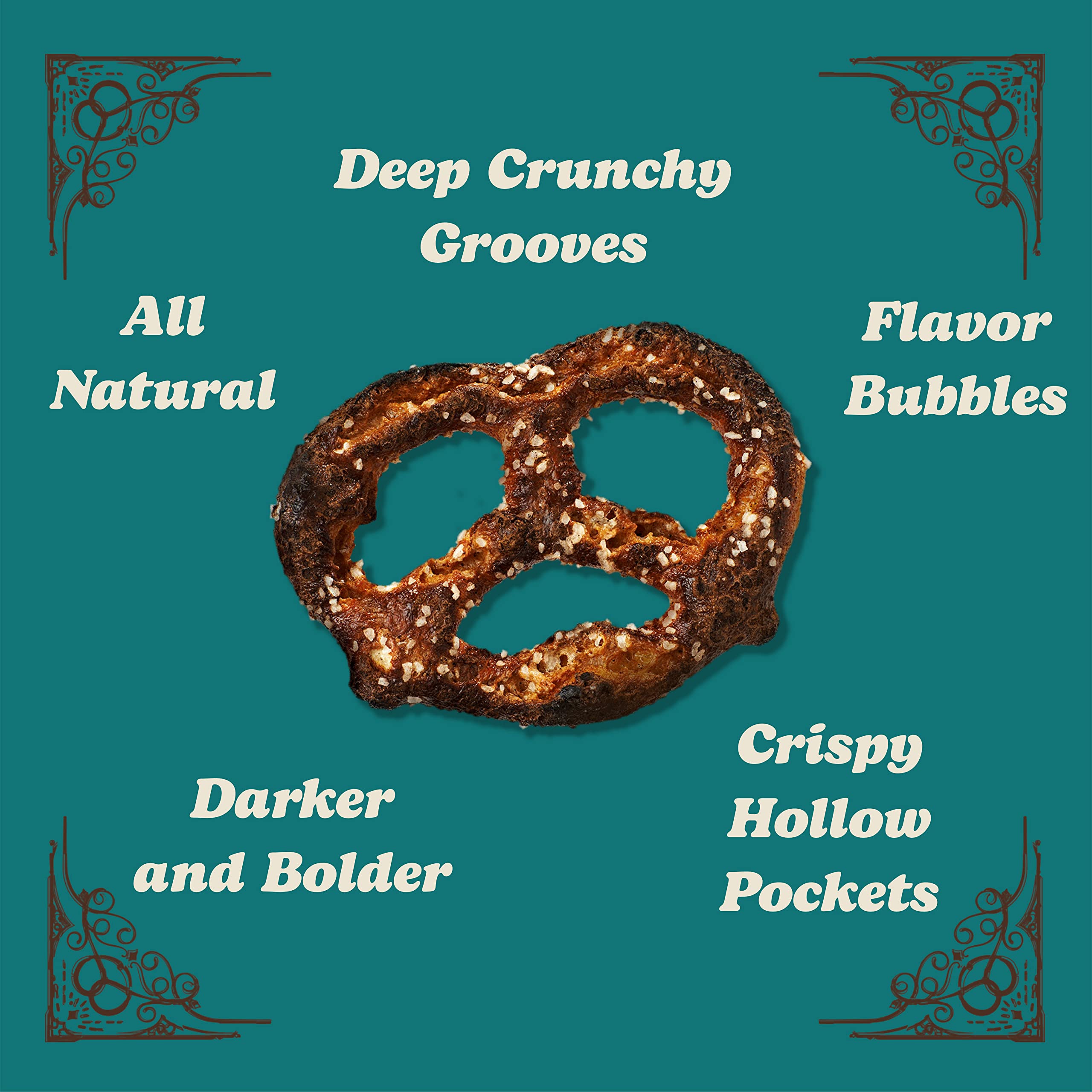 Unique Snacks Extra Dark Splits Pretzels, Original Split-Open Pretzels, Delicious Homestyle-Baked Snack Bag, Vegan, OU Kosher, and Non-GMO Food, No Artificial Flavor, 2 Oz. Bag, Pack of 12