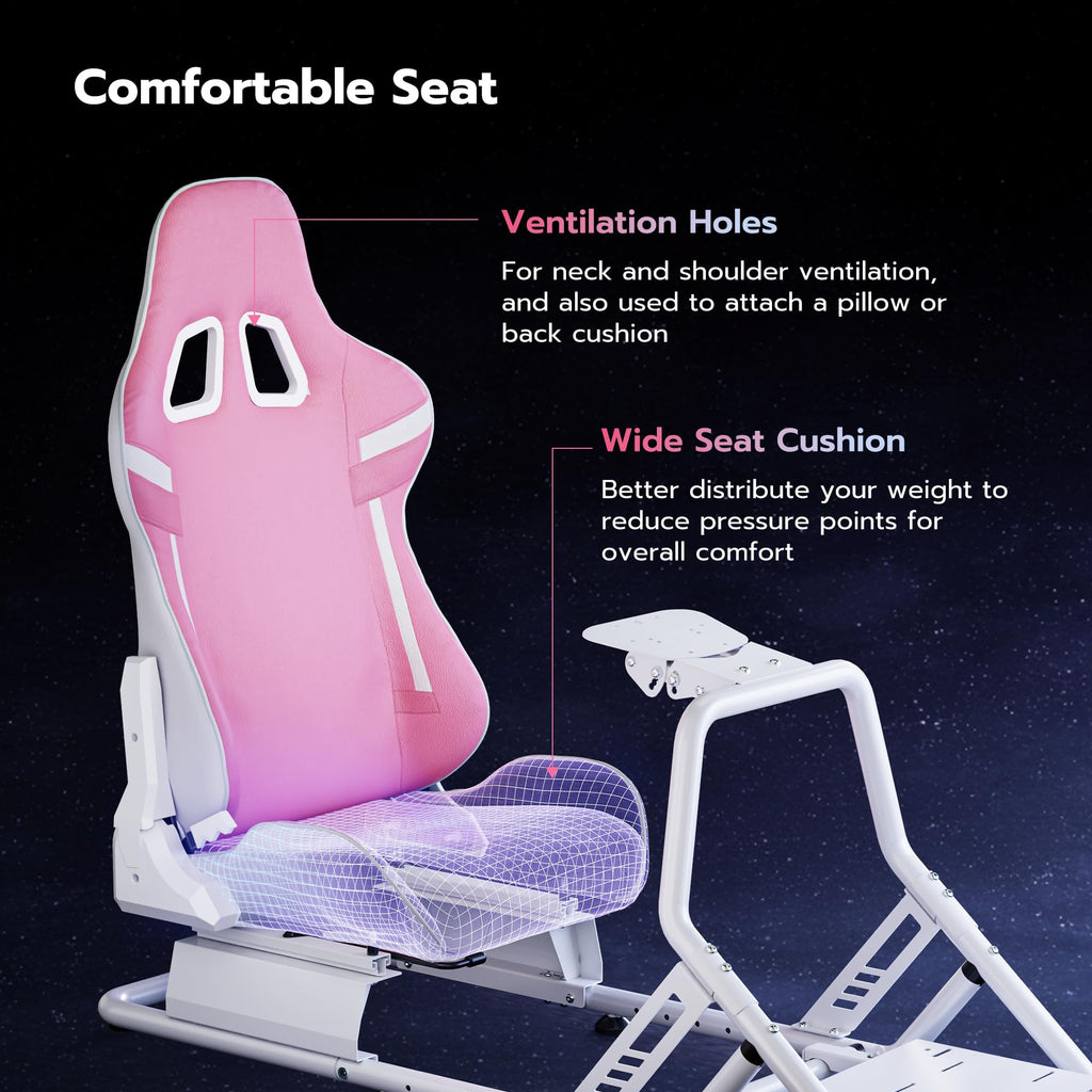 ARES WING Sim Racing Cockpit, Racing Wheel Stand with Seat, Formula and GT Racing Simulator Cockpit Compatible with Fanatec, Thrustmaster, Logitech, Moza Racing Games on PS5, PS4, Xbox and PC