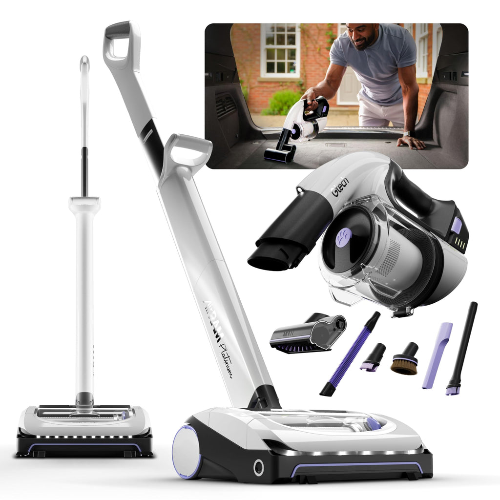 Gtech System Platinum Bundle Vacuum Cleaner Bundle - Includes the AirRam Platinum Upright and the Multi Platinum Handheld - Rechargeable 22V Lithium Ion Battery - Anti-Hair Wrap