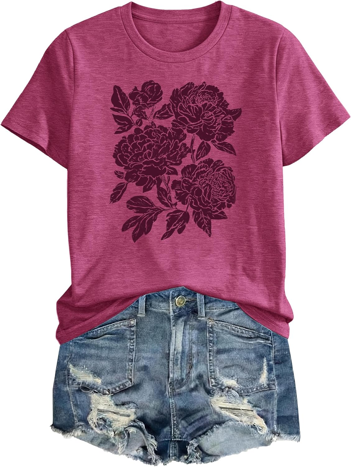 Anbech Womens Dandelion Graphic T-Shirts Teen Girls Cute Sunflower Print Casual Tee Tops