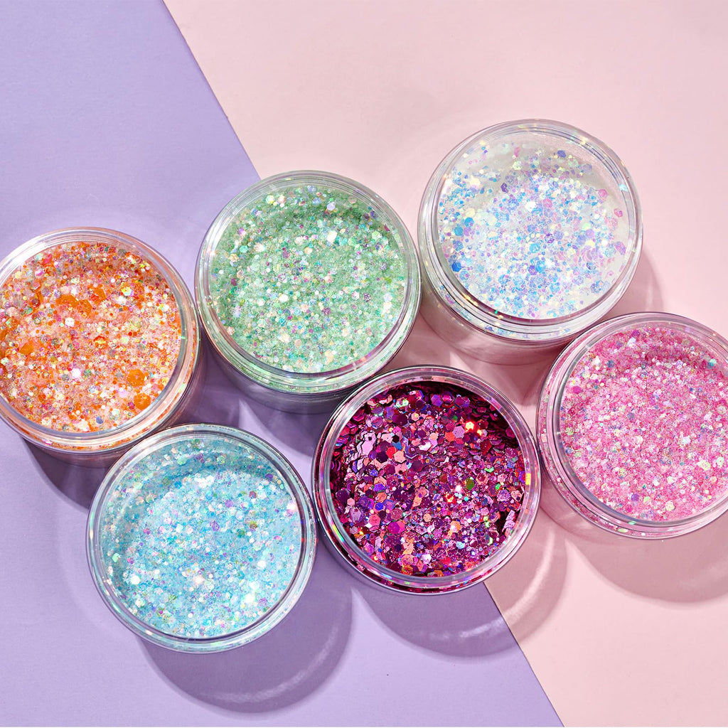 Eternal Moment 36 Pack 1 OZ Plastic Jars Round Clear Cosmetic Container Jars with Lids, Perfect for Lotion, Cream, Ointments, Makeup, Eye Shadow, Rhinestone, Samples, Pot, Travel Storage