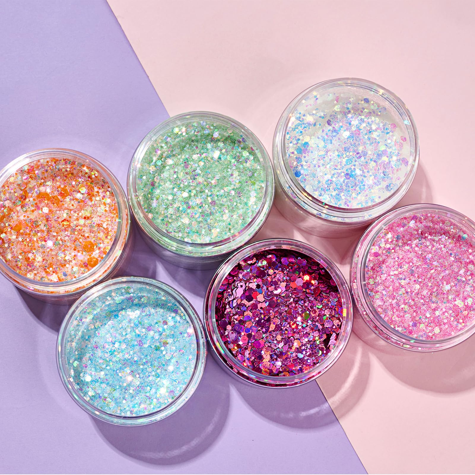 Eternal Moment 36 Pack 1 OZ Plastic Jars Round Clear Cosmetic Container Jars with Lids, Perfect for Lotion, Cream, Ointments, Makeup, Eye Shadow, Rhinestone, Samples, Pot, Travel Storage