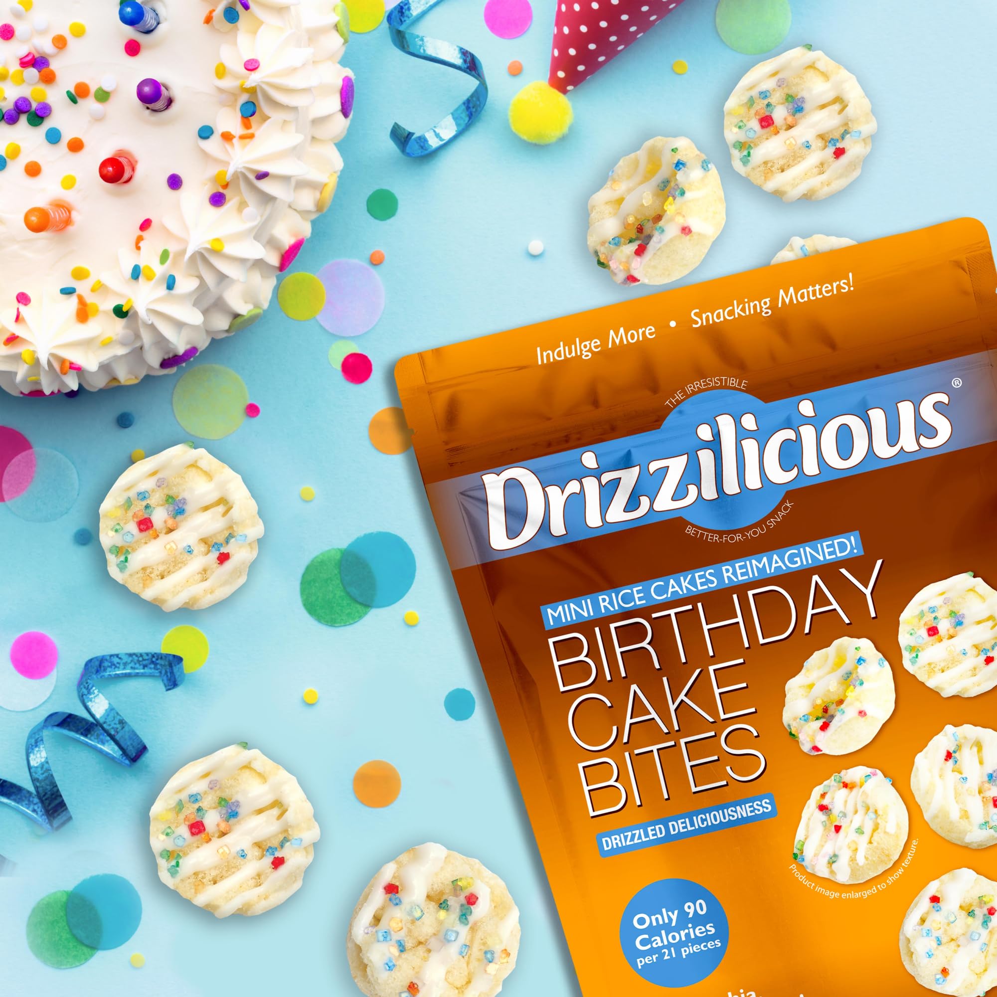 Drizzilicious Mini Flavored Rice Cakes - Rice Crisps, Healthy Snack for Adults and Kids, Vegan, Gluten Free Snack, 90 Calories Per 21 Pieces, S'mores & Cinnamon Swirl - 4 oz (Pack of 6)