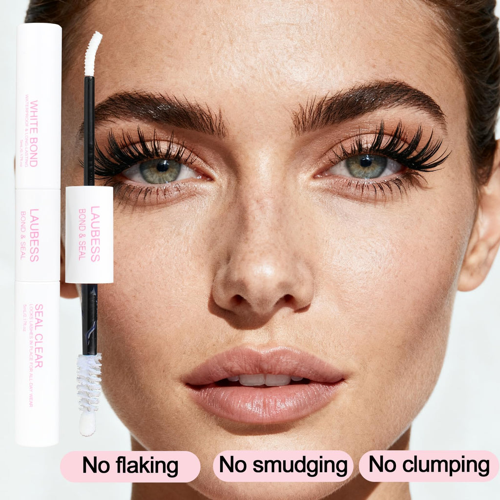 Lash Bond and Seal Mascara for Long Lasting Waterproof Eyelash Extensions - 5ml+5ml