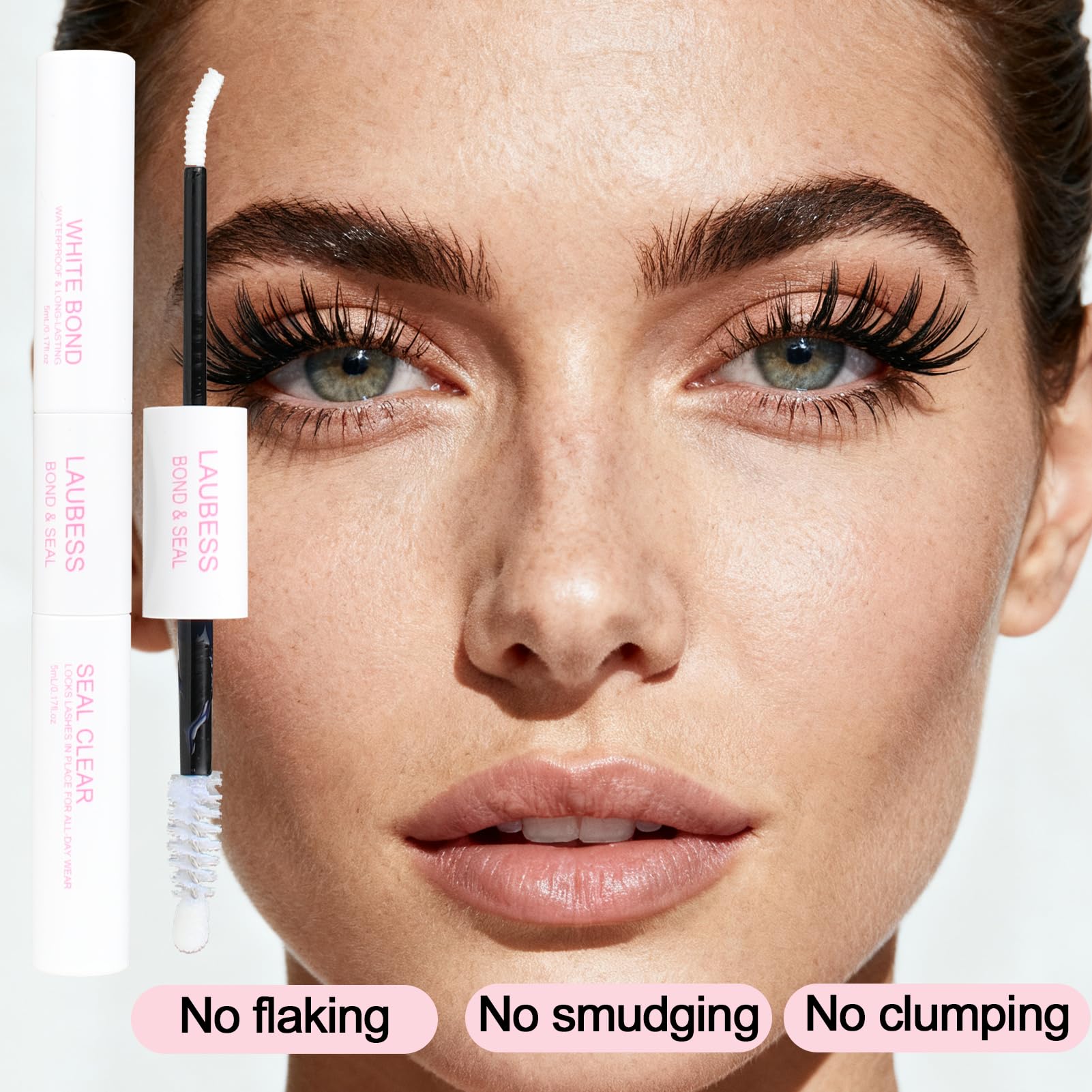 Lash Bond and Seal Mascara for Long Lasting Waterproof Eyelash Extensions - 5ml+5ml