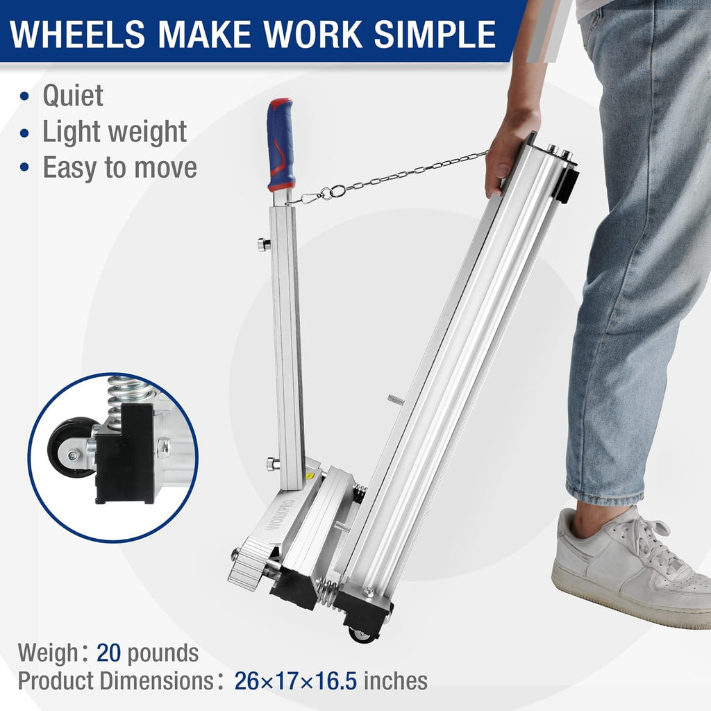 WORKPRO 13" Laminate Floor Cutter, Vinyl Floor Cutter for Laminate, Multi-Layer Flooring, Parquet, Fiber Cement Wall Panels, Rubber Concave Base, LVT, VCT, SPC, LVP, WPC and Vinyl Plank