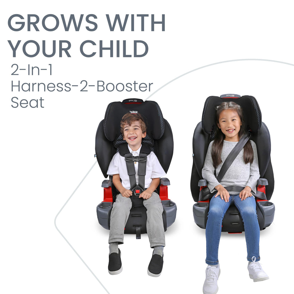Britax Grow with You ClickTight Harness-2-Booster Car Seat, 2-in-1 High Back Booster, Black Contour