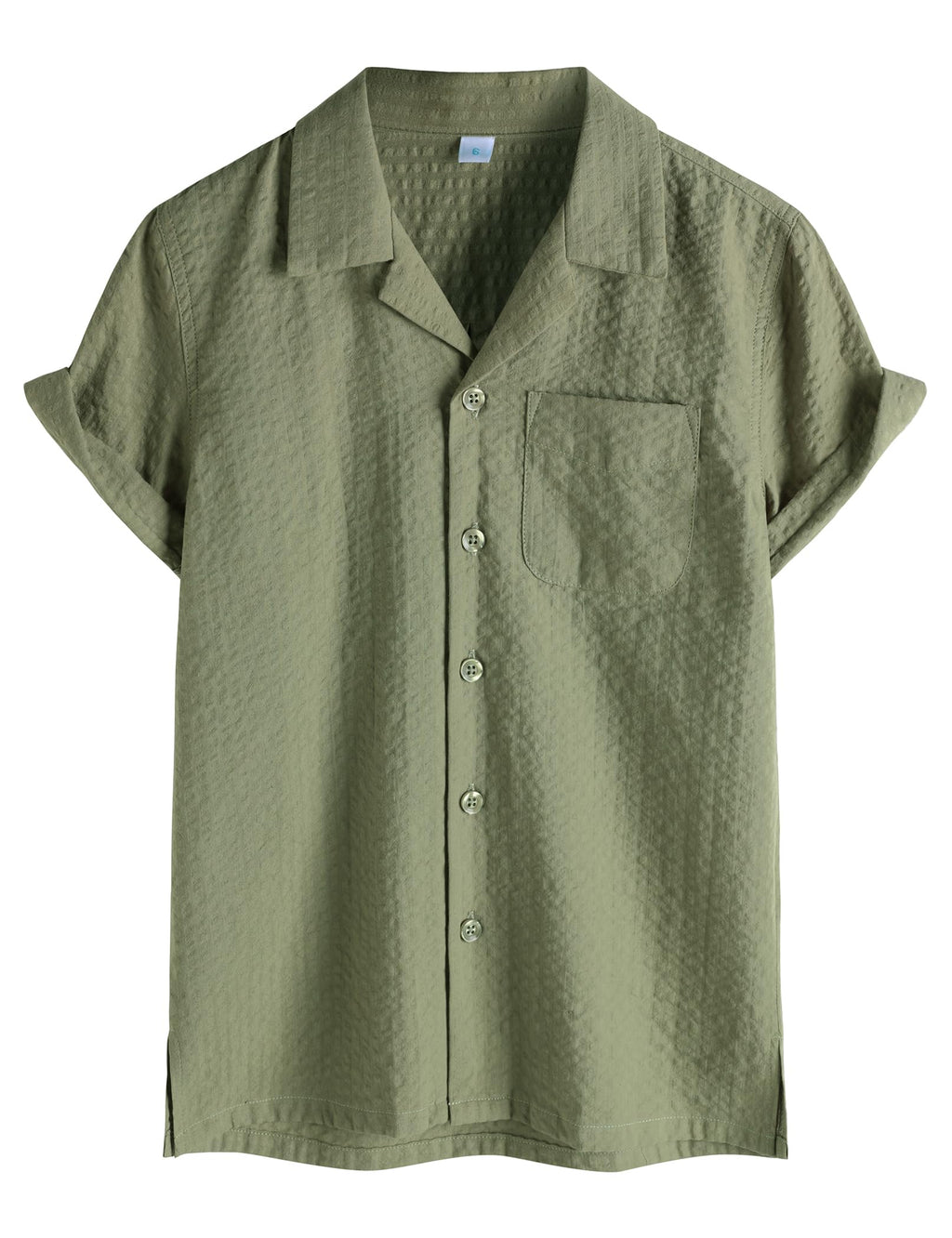 VATPAVE Boys Button Down Shirt Short Sleeve Casual Hawaiian Shirt Cuban Collar Summer Beach Shirts with Pocket