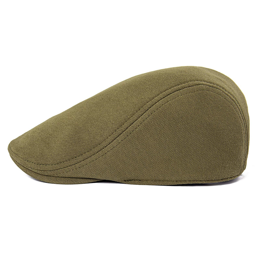 FEINION Men Cotton Newsboy Cap Soft Fit Cabbie Hat