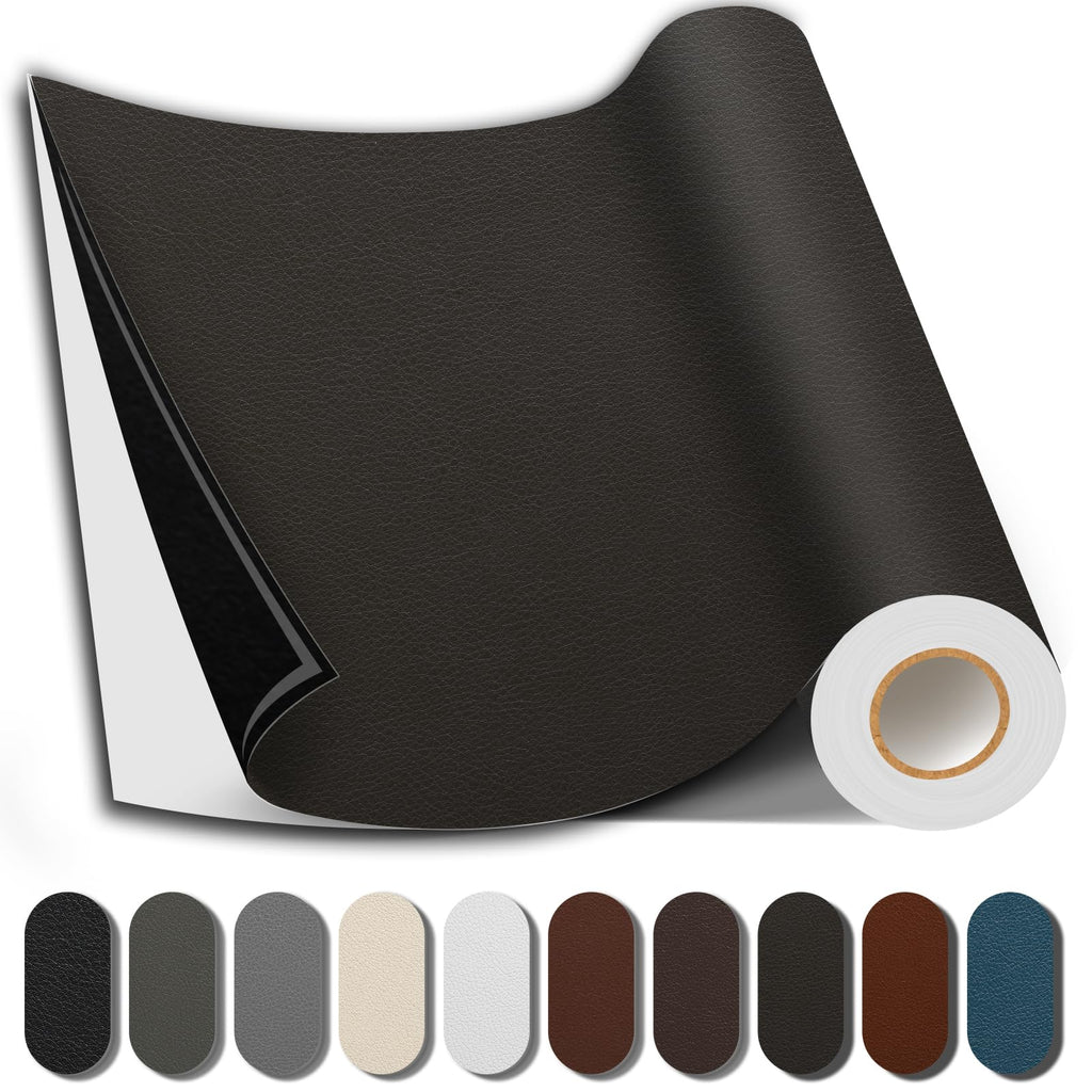 Shagoom Leather Repair Patch, Repair Patch Self Adhesive Waterproof, DIY Large Vinyl Patches for Couches, Furniture, Kitchen Cabinets, Wall （Beige, 3.5X79 Inch）