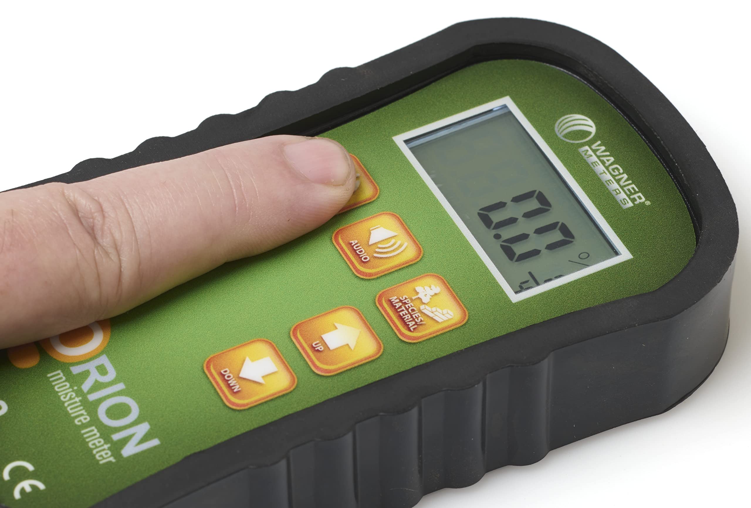 Orion® 910 Pinless Wood Moisture Meter Kit by Wagner Meters | Accurate, Non-Damaging, Deep Depth Lumber Moisture Measurement, On-site Calibration (Standard Calibrator)