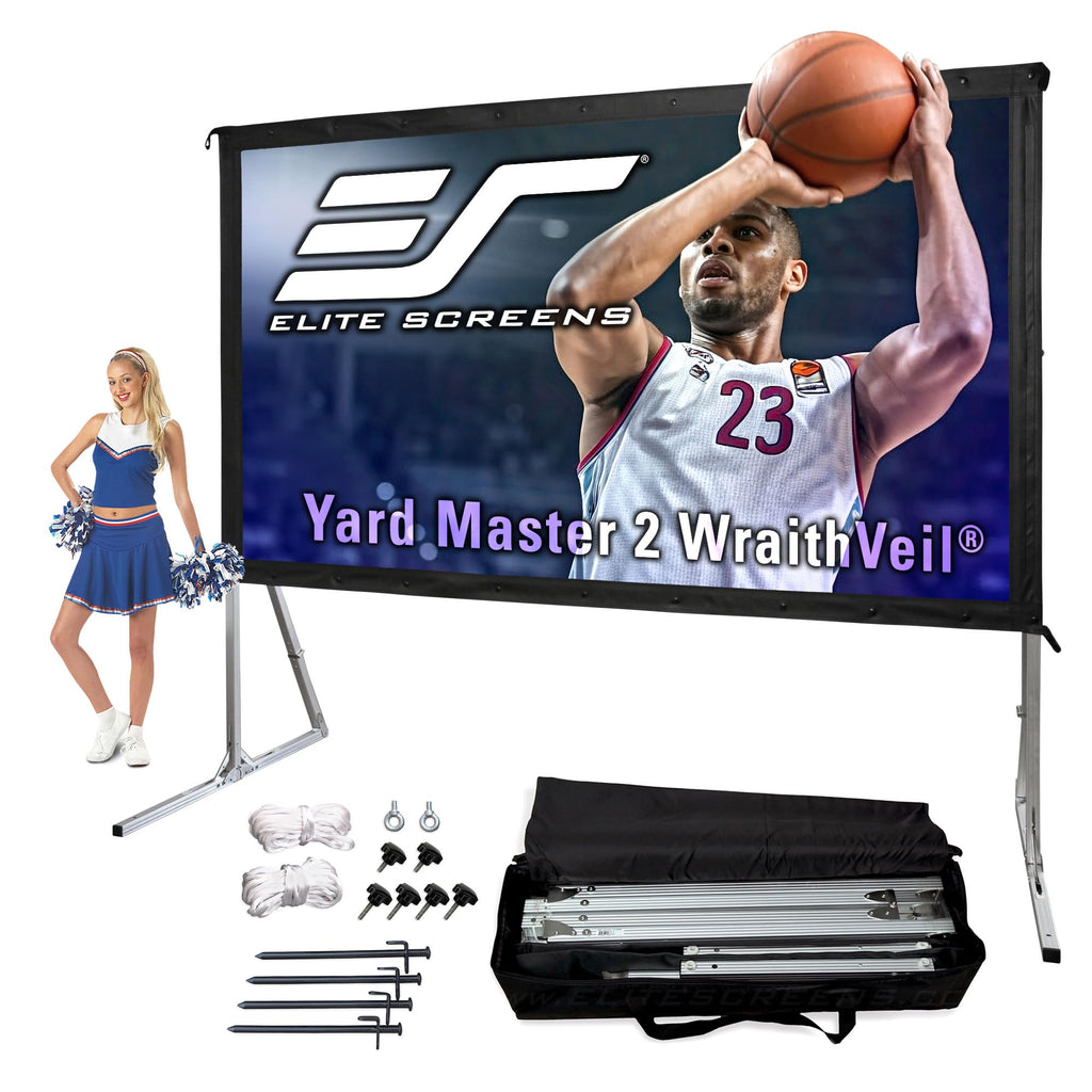 Elite Screens 100-inch Wraith Veil DUAL, 16:9, 0.8 Gain, 150° Viewing Angle, Front & Rear Projection Screen, Yardmaster 2 OMS100H2-Dual
