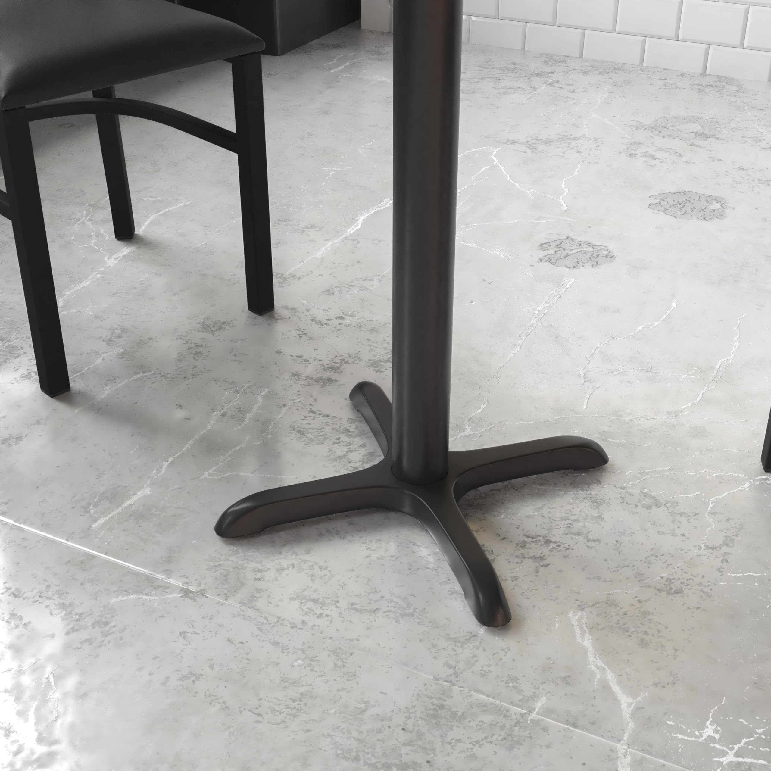 Flash Furniture Beverly 22'' x 22'' Restaurant Table X-Base with 3'' Dia. Table Height Column
