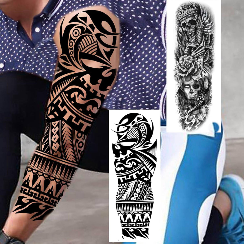 EGMBGM 52 Sheets Tiny Small Temporary Tattoos For Kids Boys Girls, Tribal Animals Butterfly Anchor Compass Tattoo Stickers For Men Women, 3D Cute Flower Fake Face Tatoo Kits Sets For Neck Arm Hands