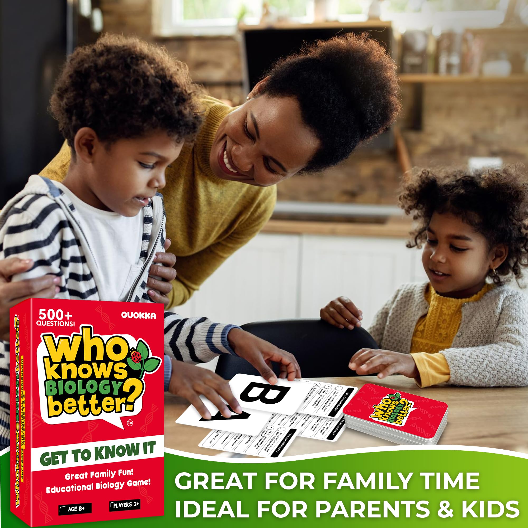 Family Board Games for Kids and Adults - Trivia Card Games for Kids 8-12 and Adults - Who Knows Me Better for Family Game Night - 500+ Facts Questions from Ages 6-8 — Fun Travel Car Activities for 5+