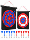 Magnetic Dart Board for Kids, Teens, Adults, Double-Sided Roll-Up Dart Board Games for Kids Age 3-18 with 12 Magnetic Darts, Indoor Outdoor Boys Toys for Backyard, Gifts for Teen Boys