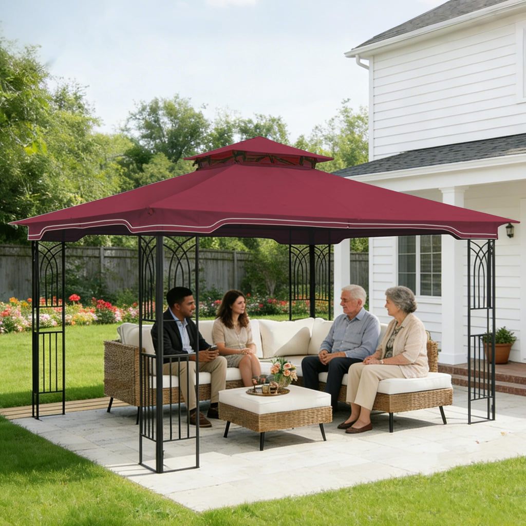 SCOCANOPY Replacement Gazebo Canopy Compatible with 10 x 12 Regency II Patio Gazebo Model L-GZ798PST,A101004104,A101004105,(Forest Green)